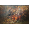 Autumn - copper pot in forest with mushrooms <br />
       <small>Oil on canvas - <small85>Height x Width</small85> : 115 x 175 cm - <small85>Signed</small85> : F. Mortelmans <small85>right below</small85></small>